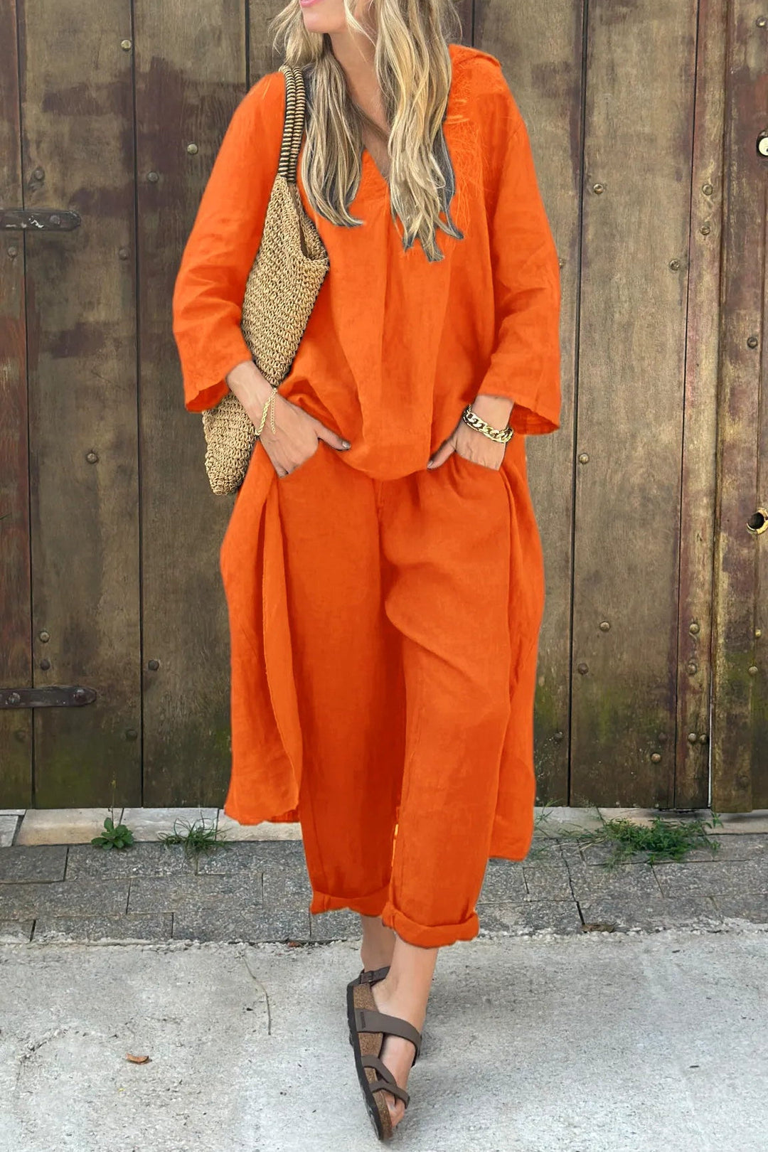 Carolyn Chic and Comfortable Set | Coordinated Top and Relaxed-Fit Bottoms
