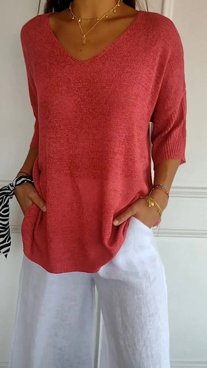 Lauren |  Casual V-Neck Top