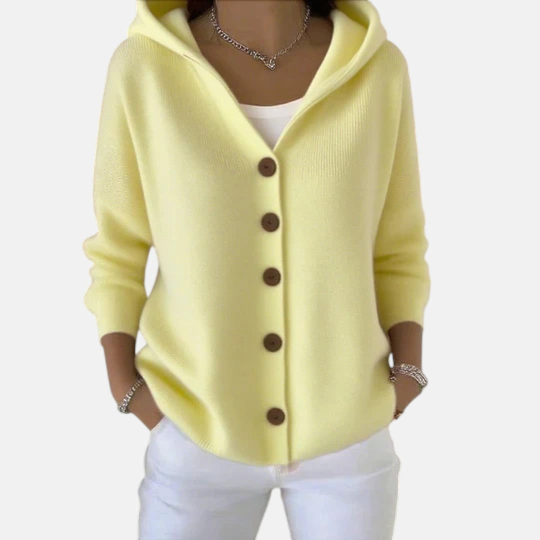 Zoé | Soft Hooded Knit Cardigan for Effortless Everyday Comfort
