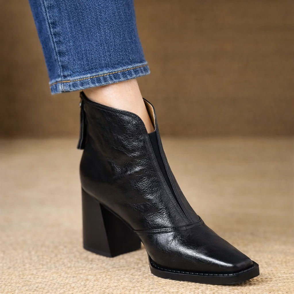 Claudia | Luxury Ankle Boots with Mid Heel