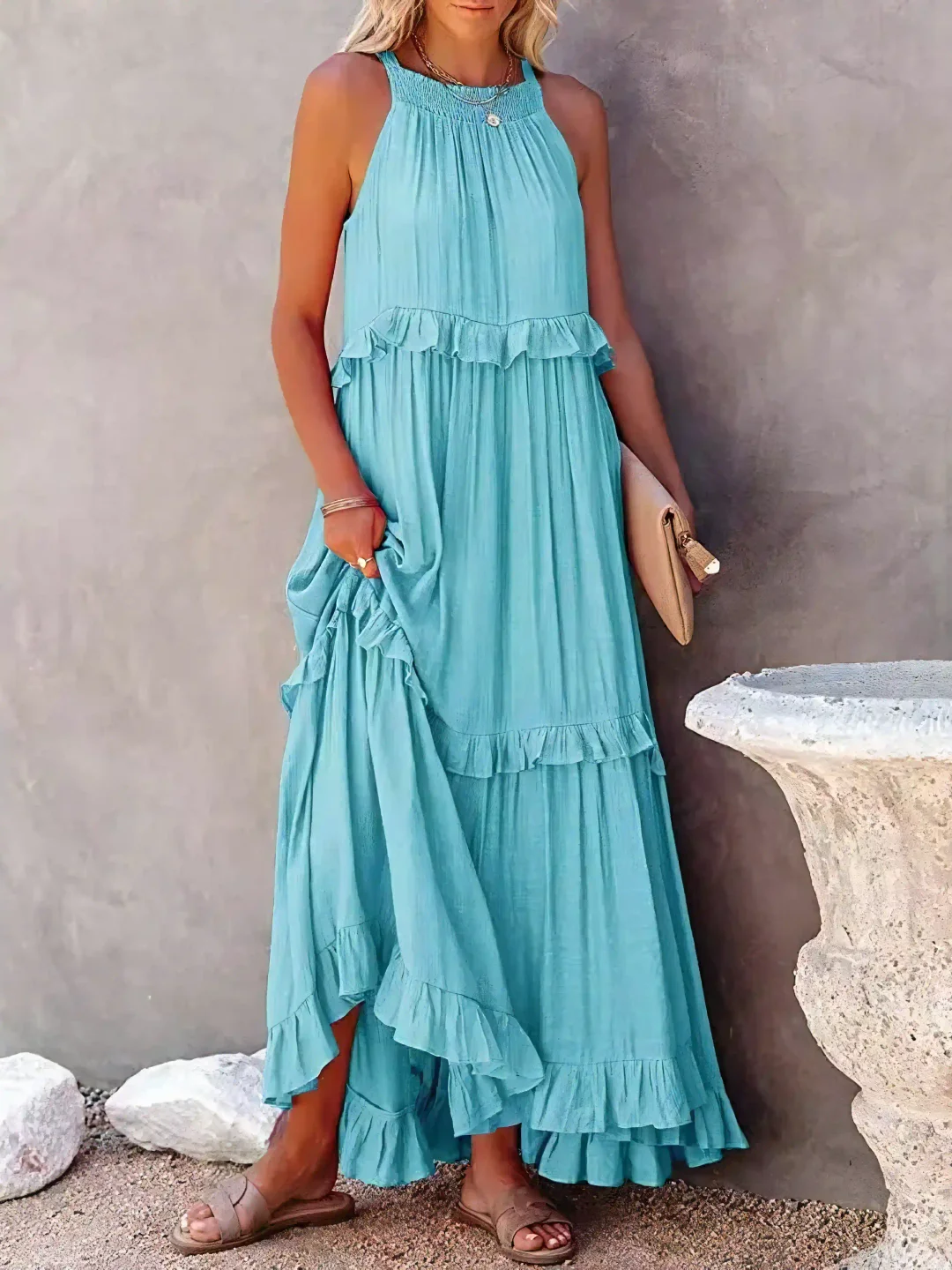 Cherry | Flow & Flutter Maxi Dress