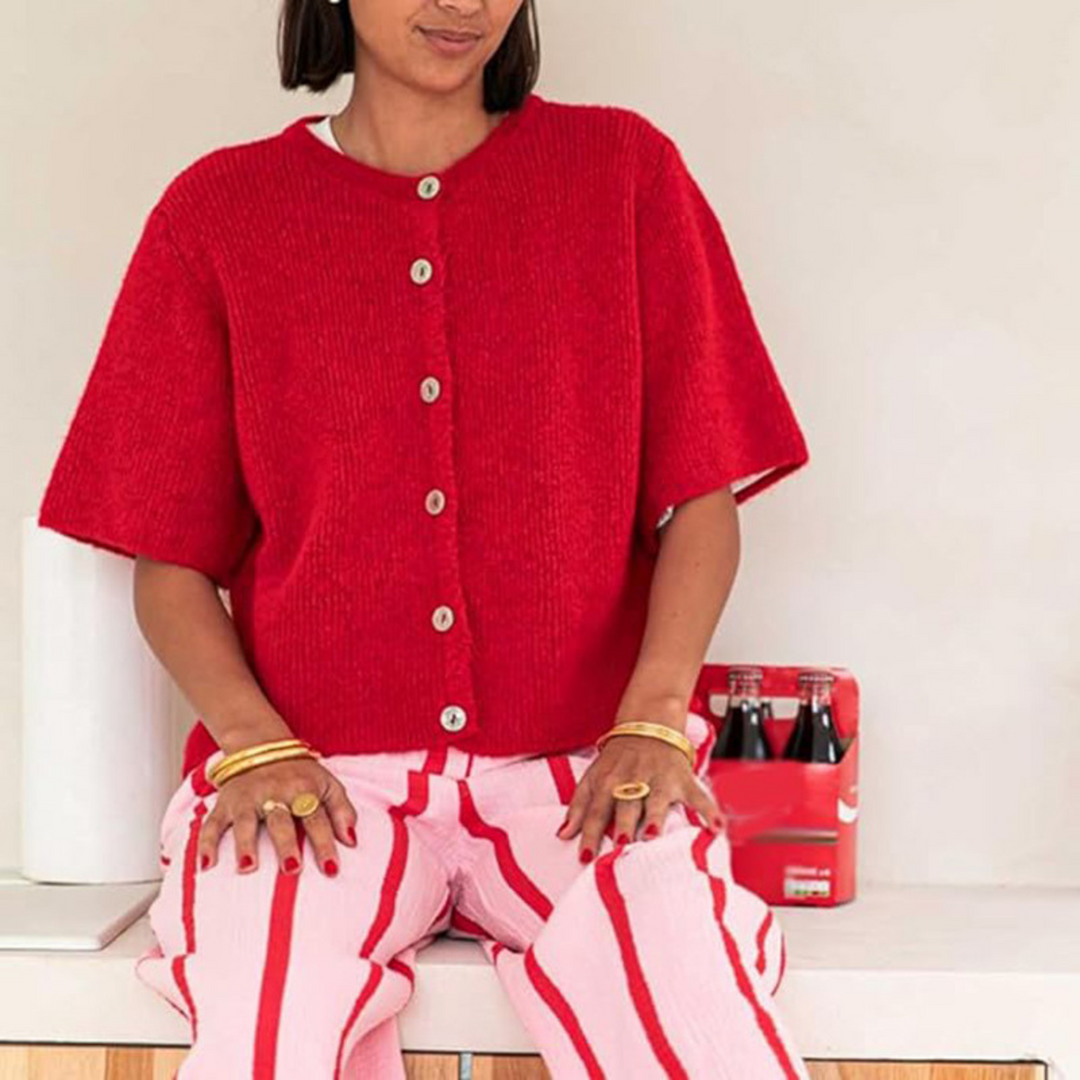 VISAIA™ – Lightweight Short Sleeve Button Down Cardigan