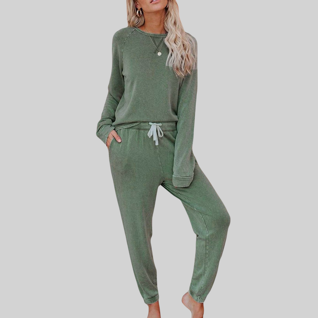 Christine | Casual Long Sleeve and Sweatpants Set
