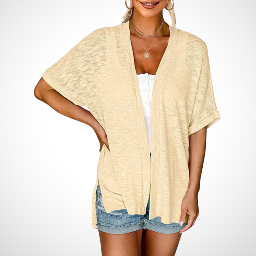 APPOLLINE™ - Stylish Flowy Short Sleeve Cardigan