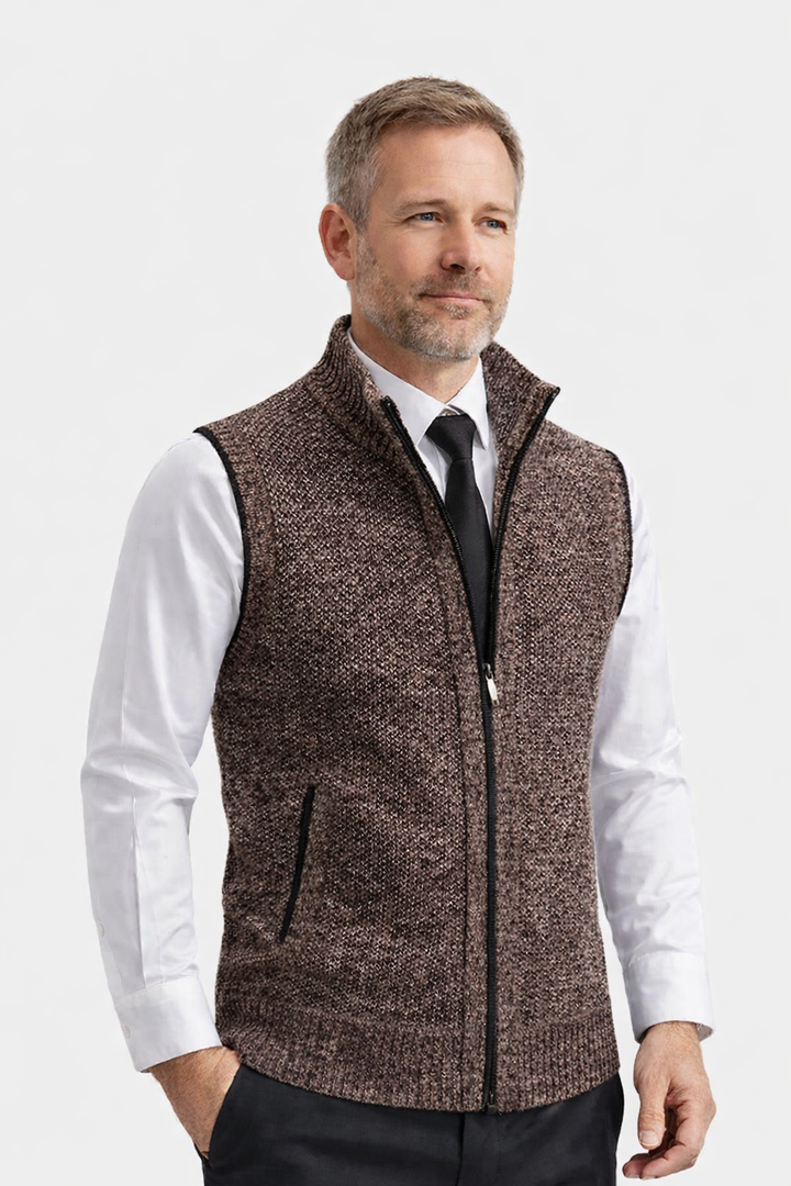 Elegant Gilet with Full Zip