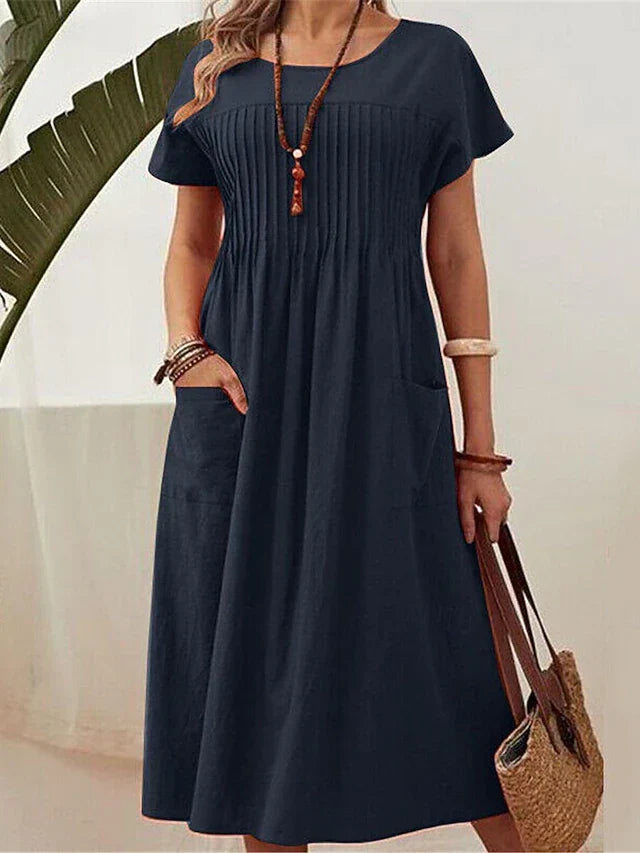 Dorien | Pleated Midi Dress