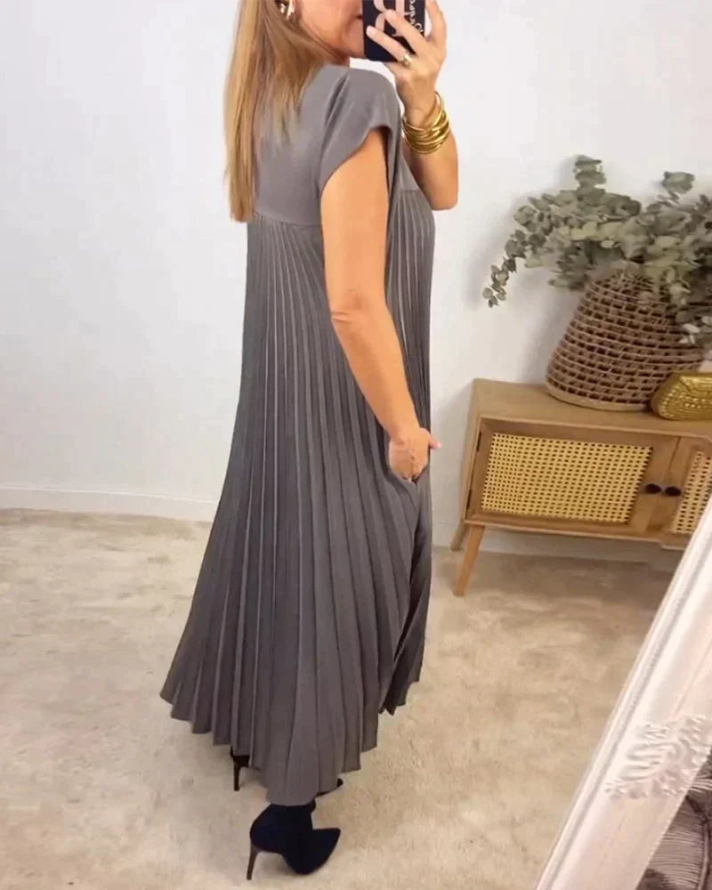 Elena | Flattering Pleated Midi Dress