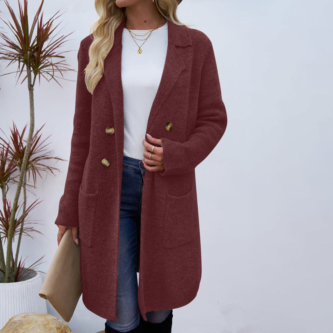 Zaheka | Casual Long Sleeve Mid Length Coat