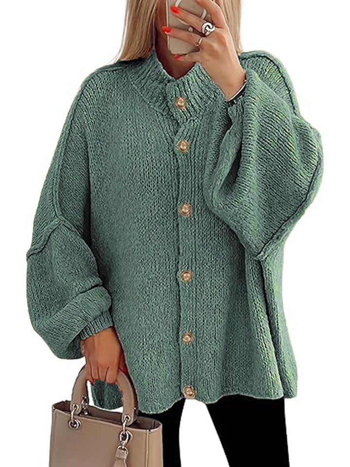 Nofia | Cozy Button Down Long Sleeve Chunky Jacket