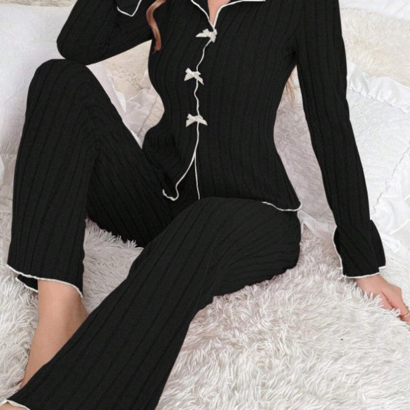 Kenzie | Chic V-Neck Top & Pants Loungewear Set