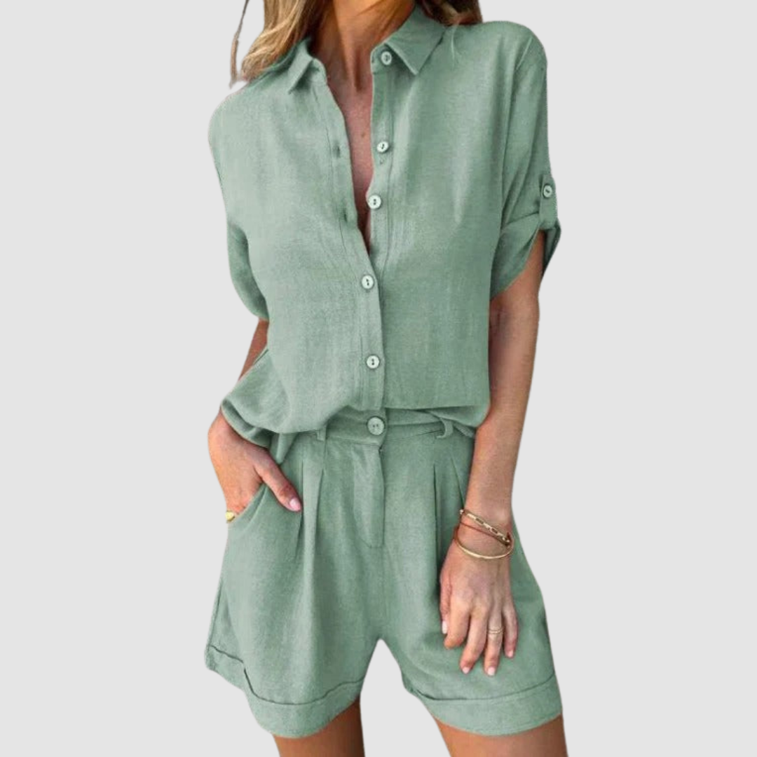 Alba Summer Set | Lightweight Top and Relaxed Trousers