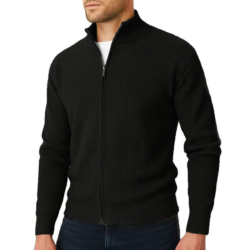 Elliot | Classic Ribbed Full-Zip Sweater