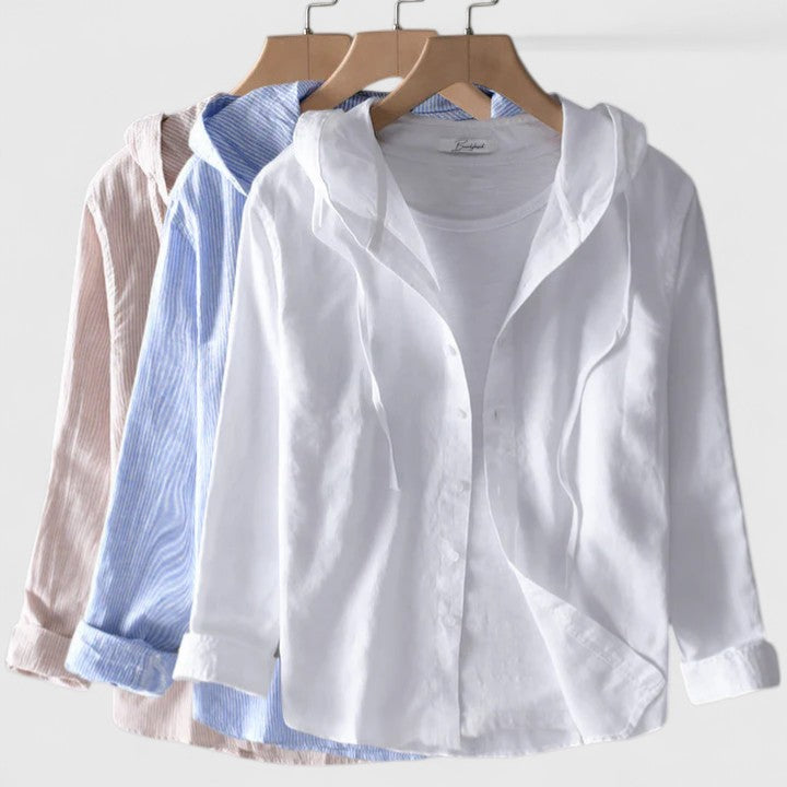Demi | Elegant Hooded Blouse