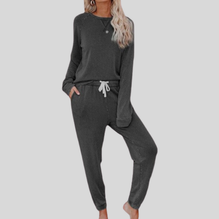 Christine | Casual Long Sleeve and Sweatpants Set