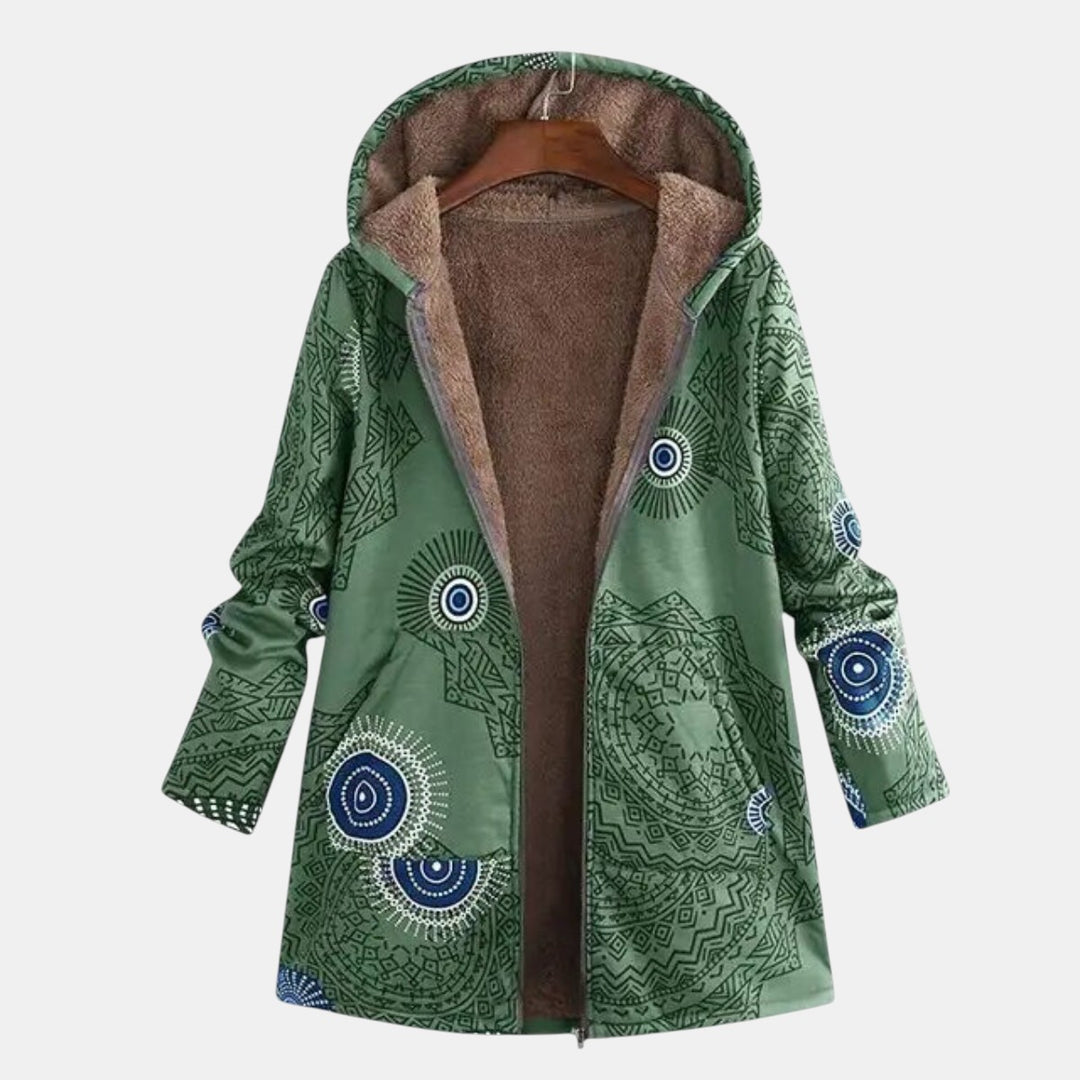 Sage | Tribal Pattern Sherpa Jacket