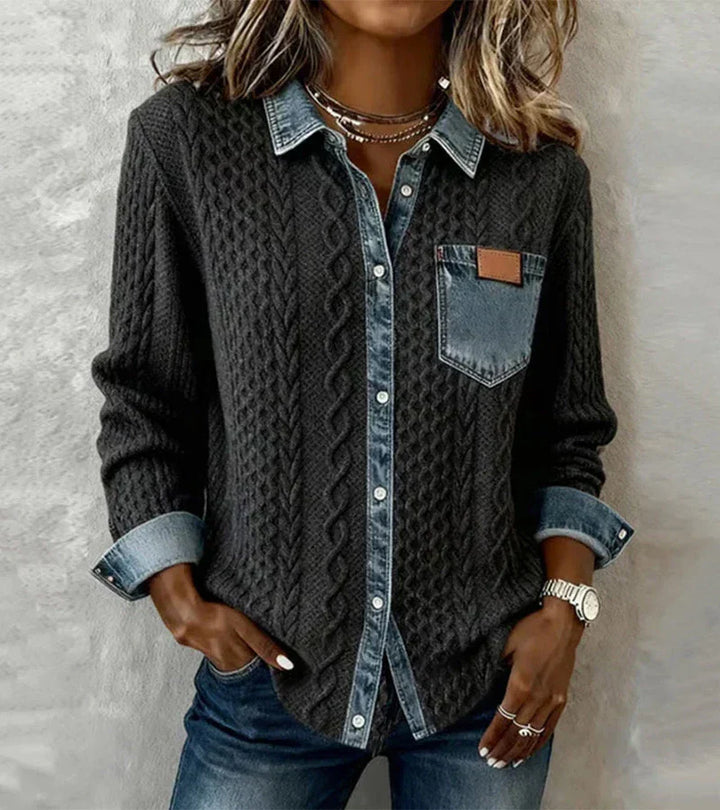 Arielle | Patchwork Knit Top