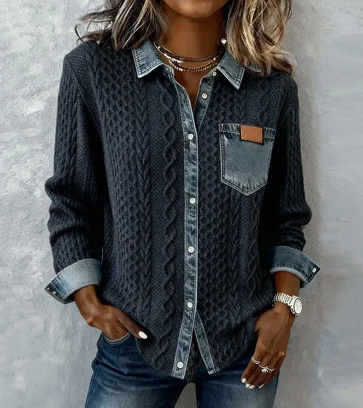 Arielle | Patchwork Knit Top