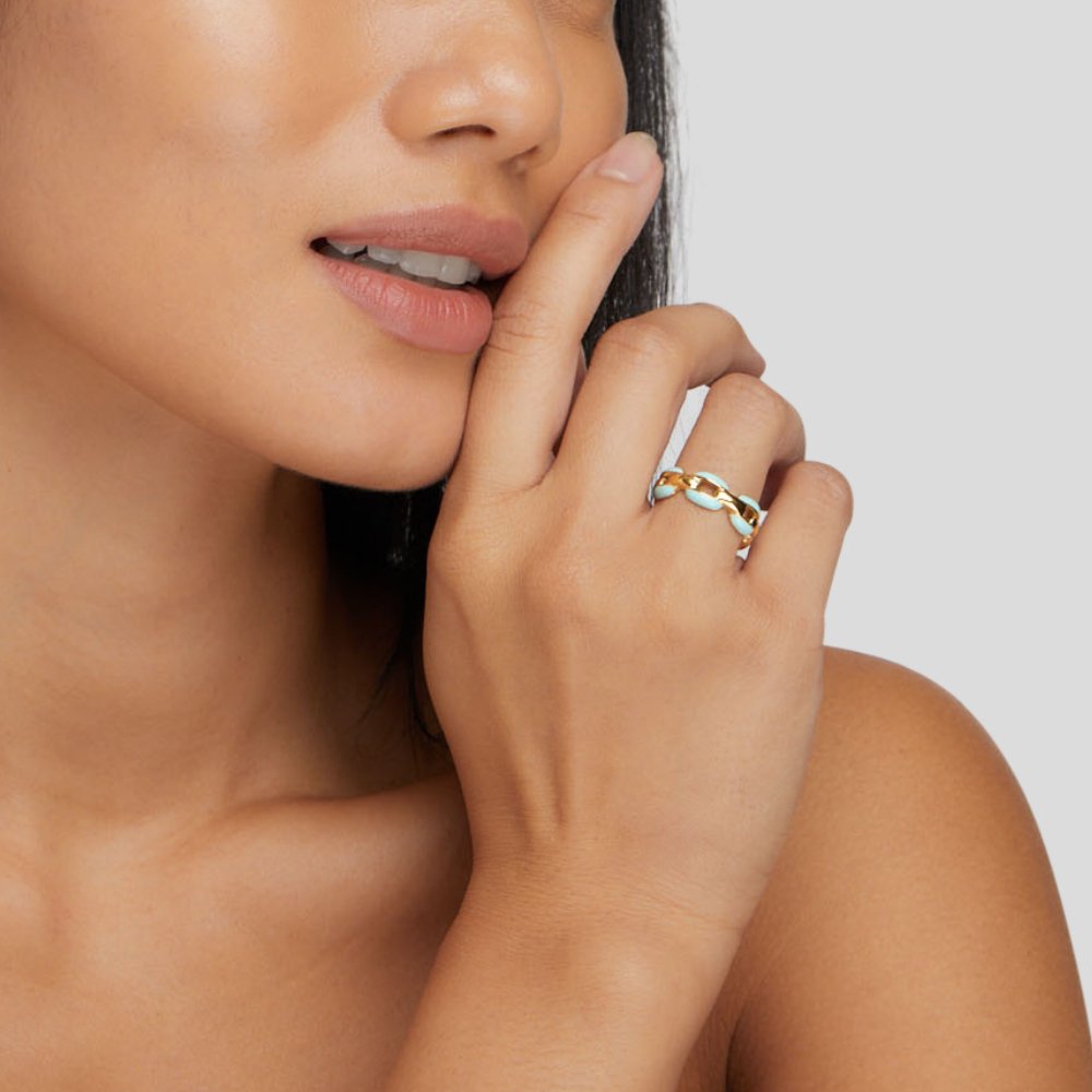 Blue Chain Ring Reya