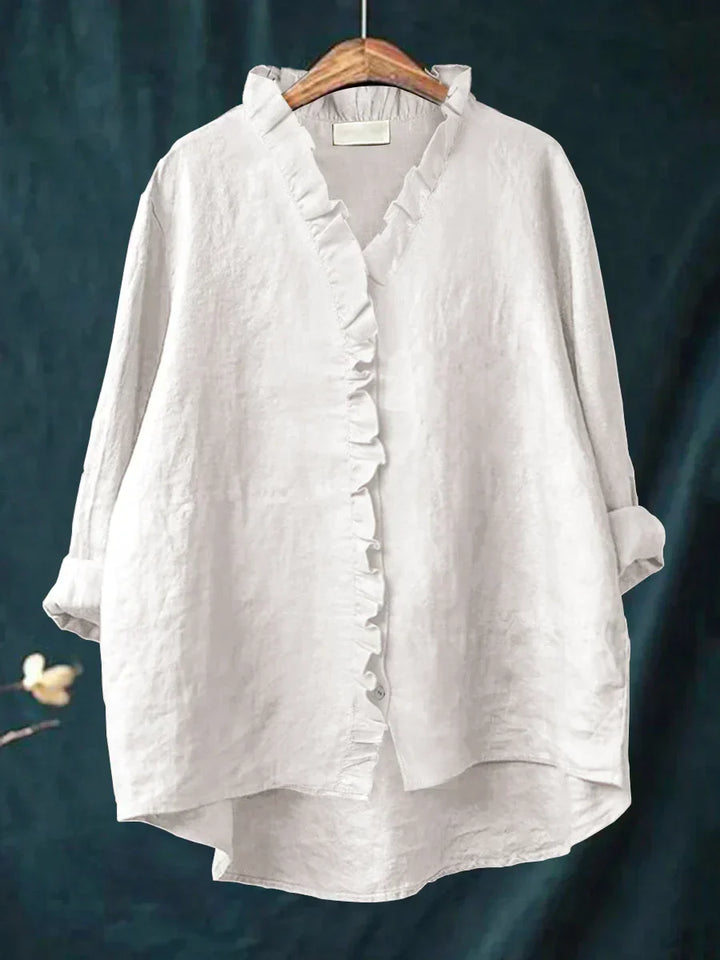 Cecily | Casual Ruffle V-Neck Blouse