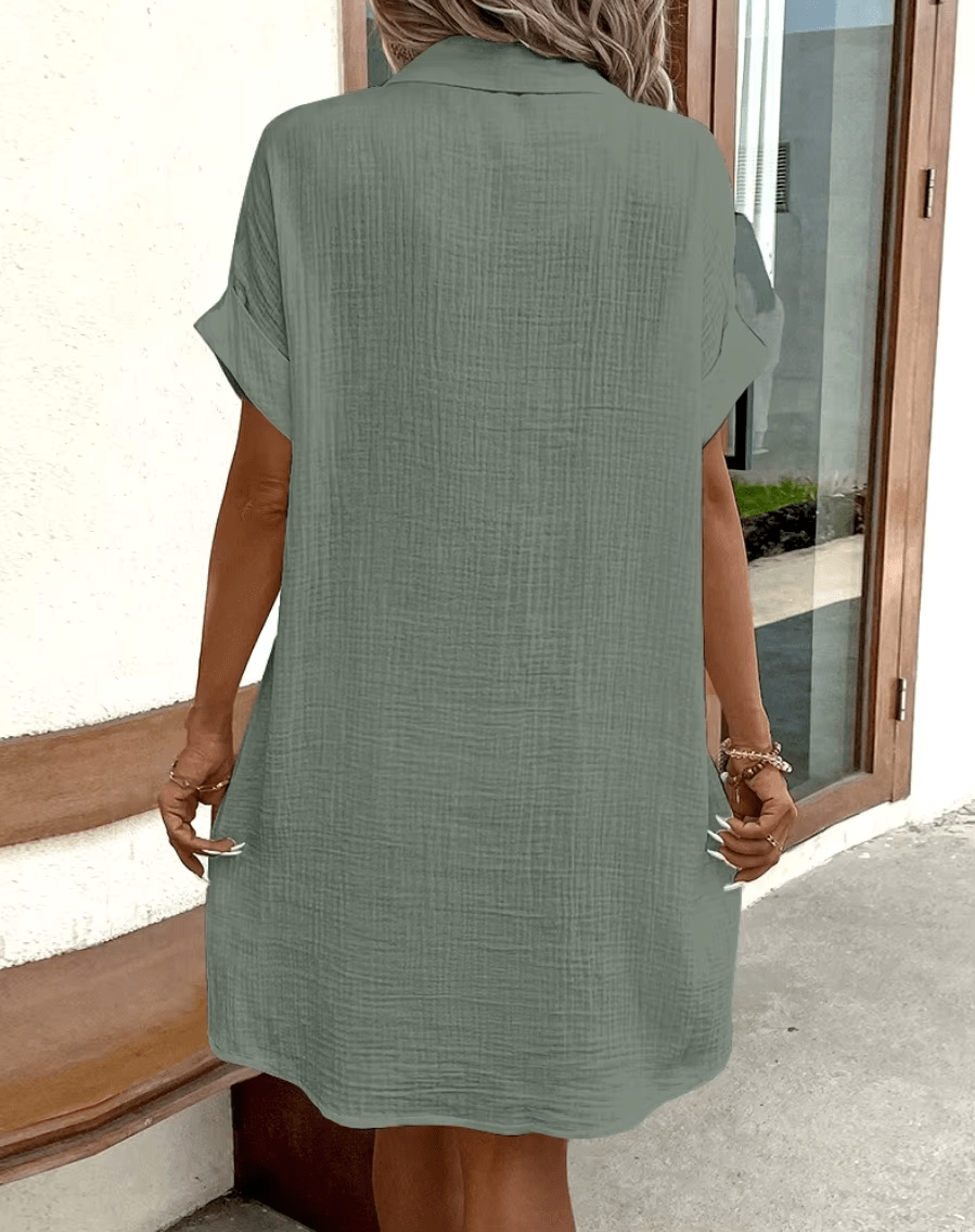 Lucette | Button Shirt Midi Dress