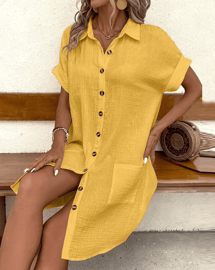 Lucette | Button Shirt Midi Dress