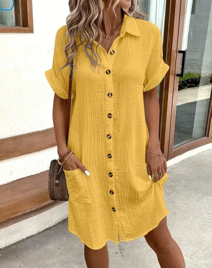 Lucette | Button Shirt Midi Dress