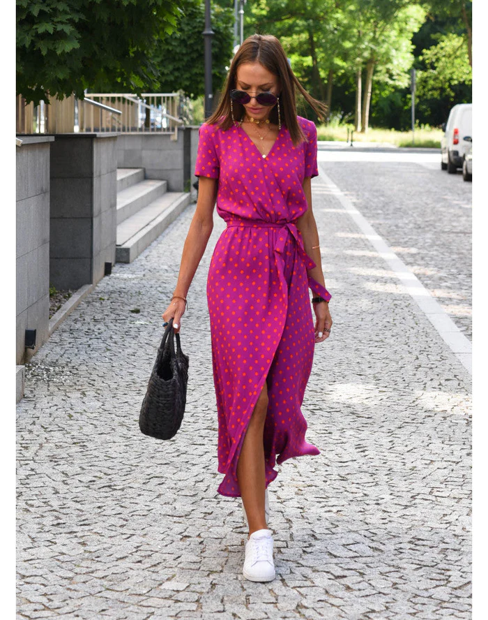 Maxi | Women's Dress with Short Sleeves