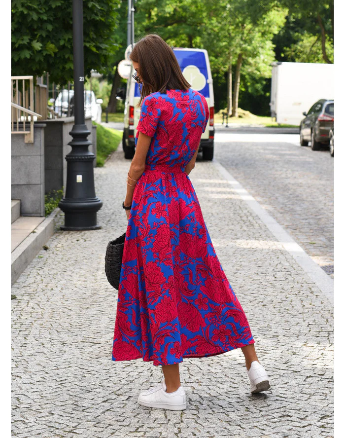 Maxi | Women's Dress with Short Sleeves