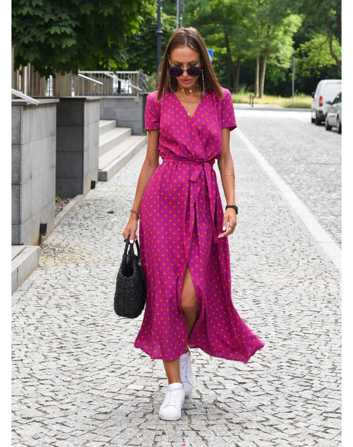 Maxi | Women's Dress with Short Sleeves