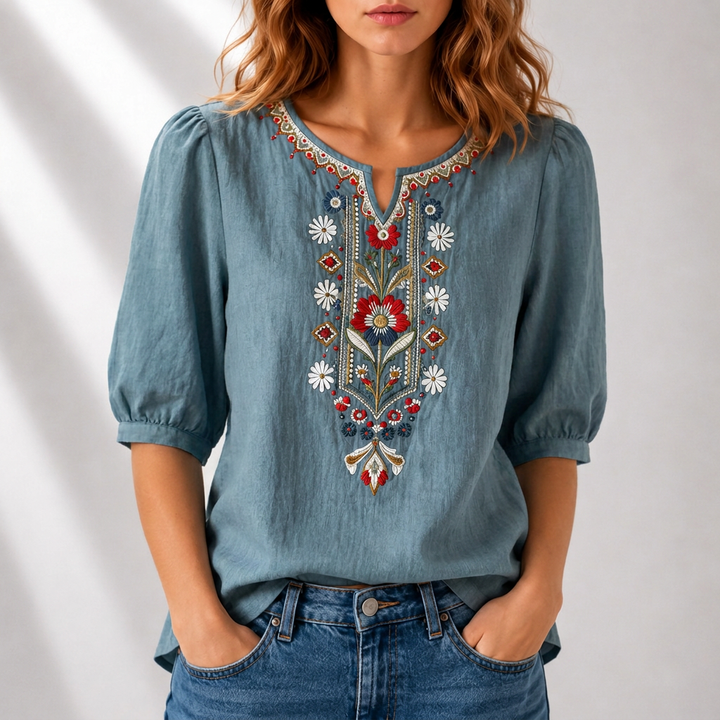 Cordelia | Artisan Embroidered Blouse