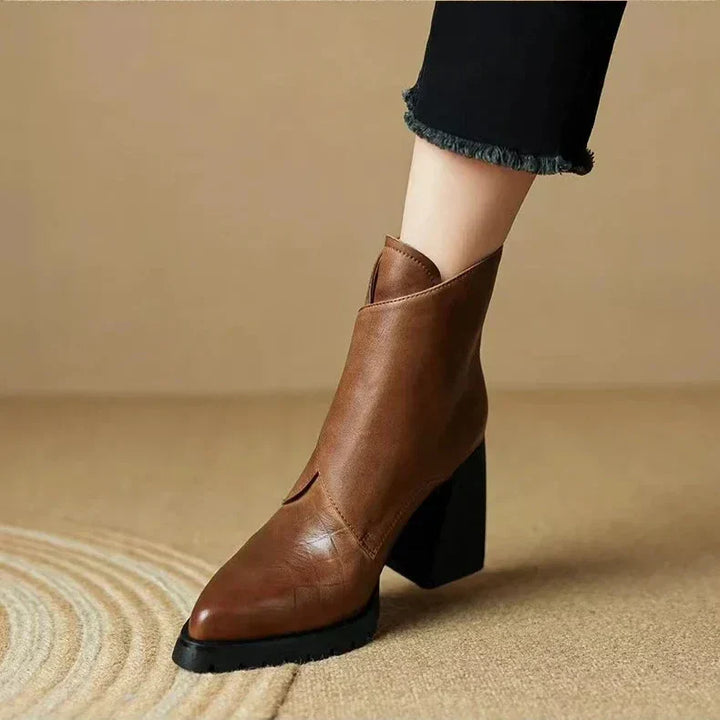 Abigail™ | Ankle Block Heel With Strap Detail