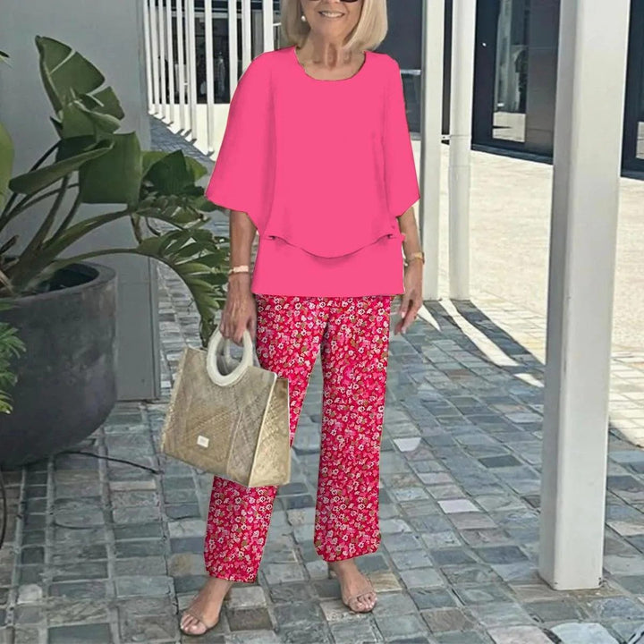 Wenda Effortless Two-Piece Set | Relaxed Top and Wide-Leg Trousers