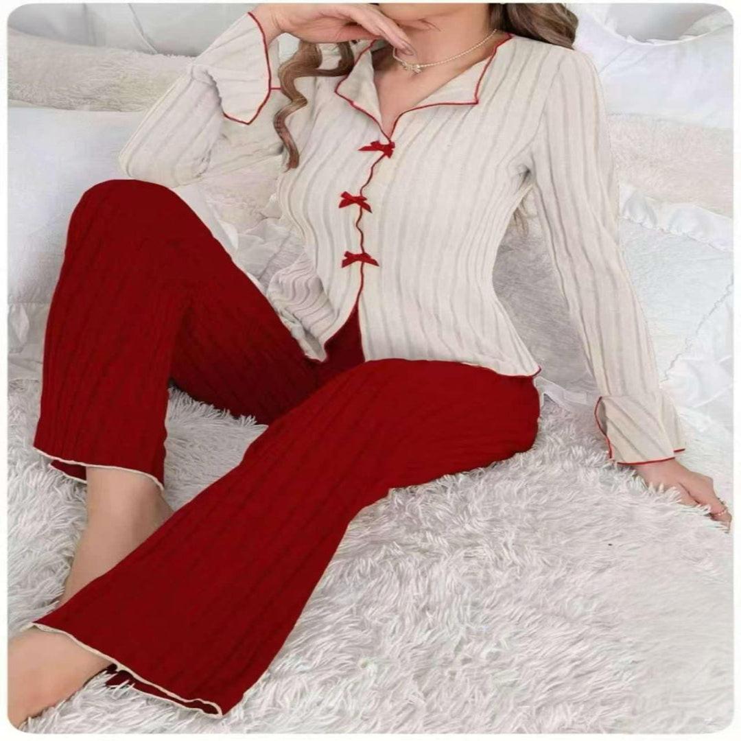 Kenzie | Chic V-Neck Top & Pants Loungewear Set